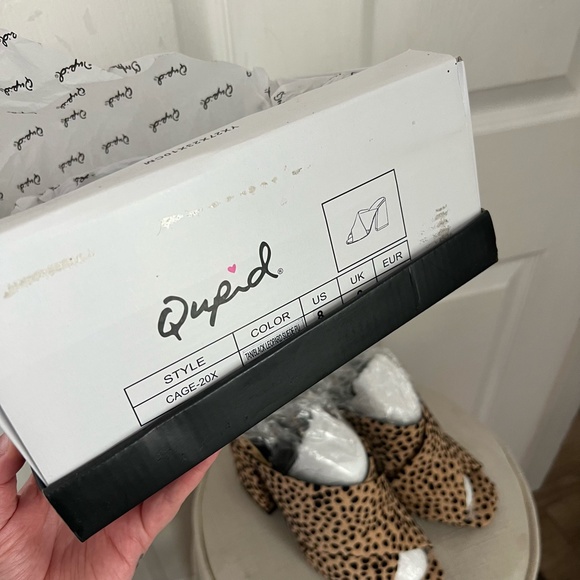 Qupid Leopard Print Heels - Picture 4 of 4